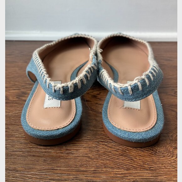 Steven Madden Denim Blue Blue Malina Slingback Flats - Size 9.5 - Picture 3 of 4